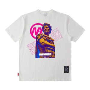 Hip-hop reflective letters personalized printed short-sleeved t-shirt